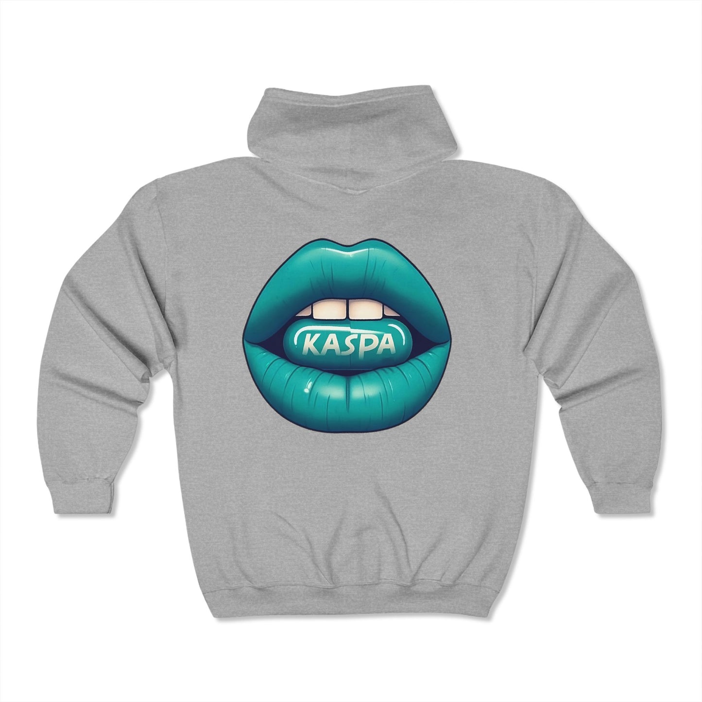 Zip Up Vintage Hoodie - Kaspa Lips Design