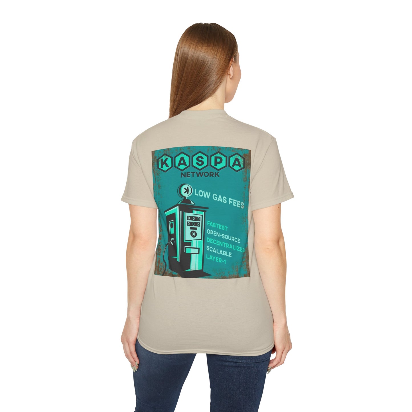 Kaspa Gas Fees Backside Heavyweight Soft Tee