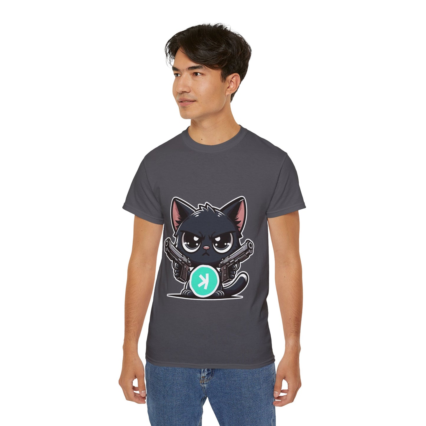 Funny Cat Graphic Tee - Cute & Edgy Unisex Cotton T-Shirt