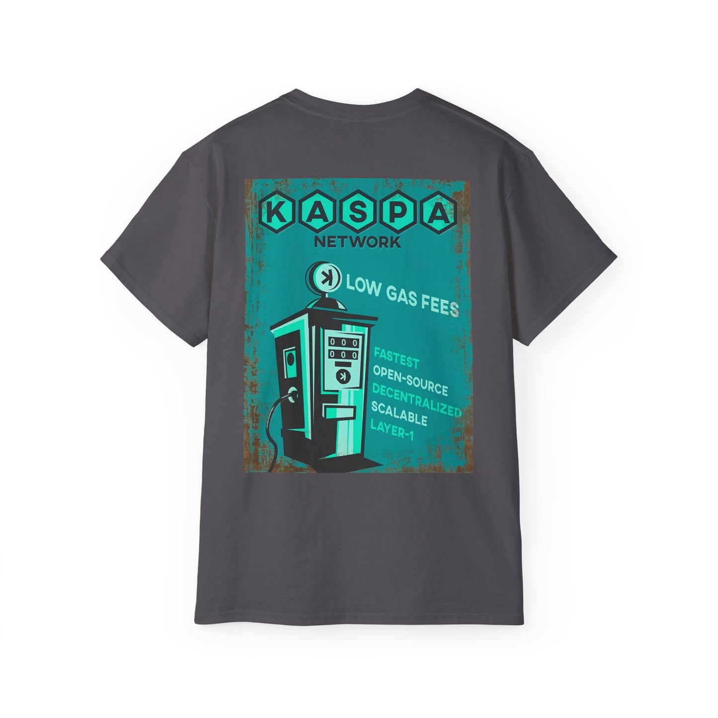 Kaspa Gas Fees Backside Heavyweight Soft Tee