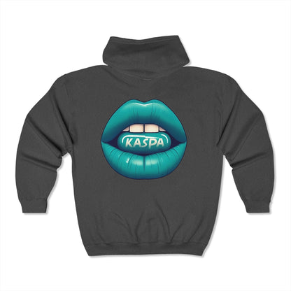 Zip Up Vintage Hoodie - Kaspa Lips Design