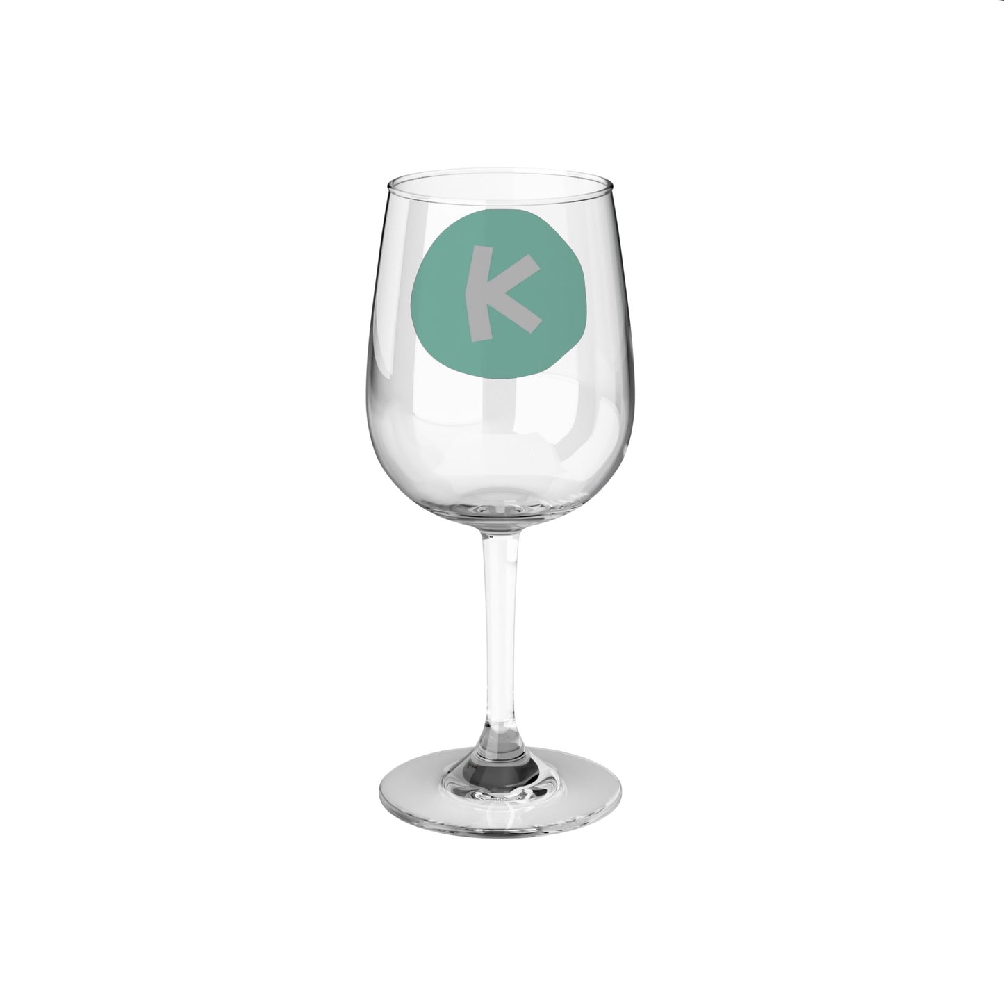 Kaspa Logo Wine Glass, 12oz